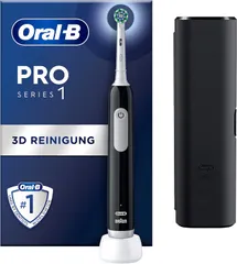 Bàn Chải Đánh Răng Điện Oral-B Pro Series 1 Màu Đen - Công Nghệ Làm Sạch 3 Trong 1, Bảo Vệ Nướu, Kèm Hộp Đựng