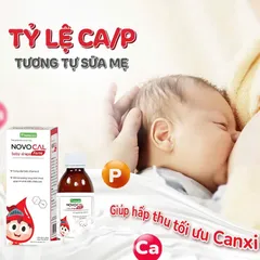 Canxi Novocal Baby Drops Forte Bổ Sung Canxi, D3 Cho Bé Giúp Xương Chắc Khỏe, Tăng Chiều Cao - 90ml