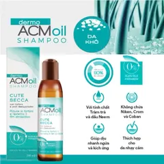 Dầu Gội Dermo ACM Oil Cute Secca - Giải Pháp Cho Da Đầu Khô, Giảm Ngứa Gàu, Dưỡng Ẩm Tóc, 200ml, Sản Phẩm Ý