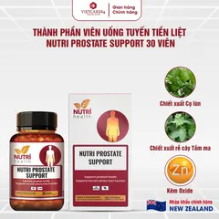 Viên Uống Hỗ Trợ Tuyến Tiền Liệt Nutri Prostate Support - 30 Viên Chiết Xuất Cây Cọ Lùn, Tầm Ma, Kẽm - Sản Phẩm Hỗ Trợ Sức Khỏe Nam Giới