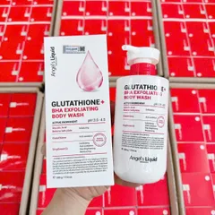 Sữa Tắm Trắng Da Giảm Mụn Mờ Thâm Angel's Liquid Glutathione BHA 500g - Sản Phẩm Chăm Sóc Da Hiệu Quả, Giúp Làm Sáng Da và Ngăn Ngừa Mụn