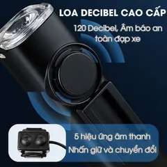 Đèn Gắn Xe Đạp BIKE PRO LED XPE 350 Lumen - Đèn Siêu Sáng Chống Nước, Tích Hợp Còi, 4 Chế Độ Sáng, Phụ Kiện Đạp Xe Thể Thao