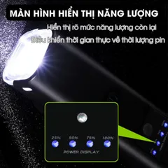Đèn Gắn Xe Đạp BIKE PRO LED XPE 350 Lumen - Đèn Siêu Sáng Chống Nước, Tích Hợp Còi, 4 Chế Độ Sáng, Phụ Kiện Đạp Xe Thể Thao