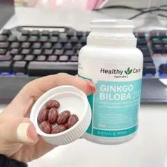 Viên Uống Bổ Não Healthy Care Ginkgo Biloba 2000mg - Hỗ Trợ Tăng Cường Trí Nhớ và Tư Duy - Hộp 100 Viên Úc