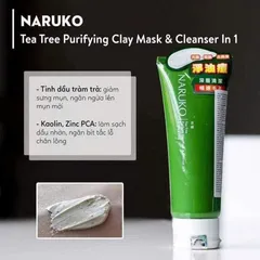 Sữa Rửa Mặt Naruko Tinh Dầu Tràm Trà - Dành Cho Da Dầu Mụn, Làm Sạch Sâu, Ngăn Ngừa Mụn Hiệu Quả 200ml