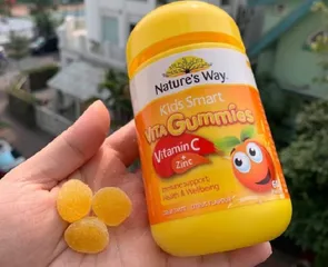 (Có tem) Kẹo dẻo bổ sung Vitamin C và Kẽm Nature's Way Úc Hỗ Trợ Tăng Đề Kháng  60 viên