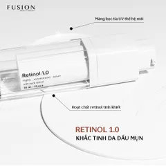 Kem Chống Nám Trẻ Hoá Da Fusion Retinol 1.0 - Serum 30ml Giúp Làm Mờ Đốm Nâu, Giảm Nếp Nhăn, Tái Tạo Da Sáng Mịn