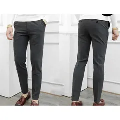 Quần Tây Nam Kiểu Hàn Quốc Dáng Ôm Xám Tiêu - Chất Vải Cotton Không Nhăn, Thời Trang Nam Công Sở, Tiệc, Du Lịch