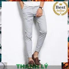 Quần Kaki Nam Co Giãn Dáng Âu Thời Trang Cao Cấp Màu Xám - Quần Âu Slimfit Cho Phong Cách Trẻ Trung, Năng Động