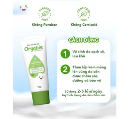 Kem Bôi Dịu Da Orgabie 30g - Chăm Sóc Da Cho Bé, Giảm Hăm, Ngăn Ngừa Viêm Ngứa, Dưỡng Ẩm Tự Nhiên, Không Corticoid, Không Paraben