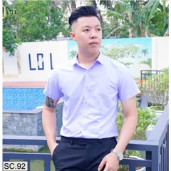 Áo Sơ Mi Nam Ngắn Tay Chất Lụa Cotton - Mát Mẻ, Không Nhăn, Dễ Phối Đồ, Thiết Kế Hàn Quốc - Phù Hợp Mọi Dịp