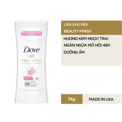 Lăn khử mùi nữ Dove Advance Beauty Finish Hương Ngọc Trai Dạng Sáp Dưỡng Ẩm Không Ố Vàng