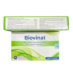 Viên Uống Biovinat Làm Đẹp Da - Hỗ Trợ Giữ Ẩm, Tăng Đàn Hồi Da, Chắc Khỏe Móng Tóc - Hộp 30 Viên Collagen và Vitamin B5