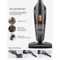 Máy Hút Bụi Cầm Tay Deerma DEM-DX115C (Đen) 600W - Đa Năng, Bộ Lọc HEPA, Dọn Dẹp Tiện Lợi Cho Gia Đình
