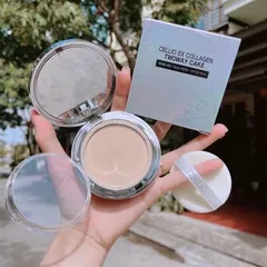 Phấn Phủ Cellio Ex Collagen Twoway 15G - Khả Năng Che Phủ Tối Ưu, Lâu Trôi, Thích Hợp Mọi Loại Da, Tặng Kèm 1 Lõi