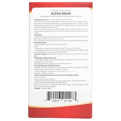 Viên uống Alpha Brain Olympian Labs - Hỗ trợ trí nhớ, tuần hoàn máu và giảm căng thẳng cho người lớn, 60 viên