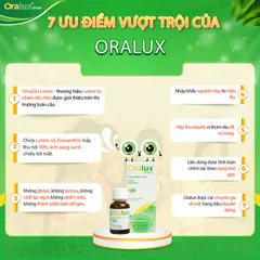 Dầu Uống Bổ Mắt Oralux 15ml Cho Trẻ 1-6 Tuổi - Hỗ Trợ Tăng Cường Thị Lực & Chống Oxy Hóa