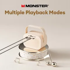 Loa Karaoke Bluetooth Monster GK600 - Âm Thanh Chất Lượng Cao, Kèm 2 Micro Không Dây UHF - Hát Hay, Kết Nối Dễ Dàng