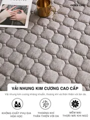Chiếu Ngủ Văn Phòng OFFICE CHILL Tấm Đệm Lót Ngủ Chần Bông Microfiber Kháng Khuẩn 90x120cm - Giấc Ngủ Thoải Mái Tại Nơi Làm Việc