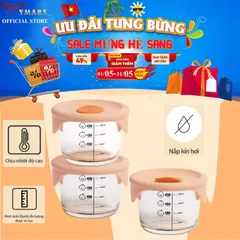 Bộ 3 Hộp Thủy Tinh LocknLock 230ml - Hộp Đựng Thức Ăn Dặm Chịu Nhiệt, Nắp Silicone, Thiết Kế Tiện Lợi, Có Vạch Chia