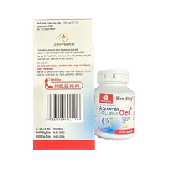 Viên Uống Aquamin Soluble Cal+ Bổ Sung Canxi và Vitamin D3 - Giúp Xương Răng Chắc Khỏe, Phát Triển Chiều Cao - 60 Viên Nang Mềm