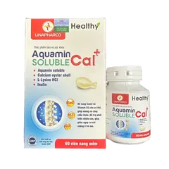 Viên Uống Aquamin Soluble Cal+ Bổ Sung Canxi và Vitamin D3 - Giúp Xương Răng Chắc Khỏe, Phát Triển Chiều Cao - 60 Viên Nang Mềm
