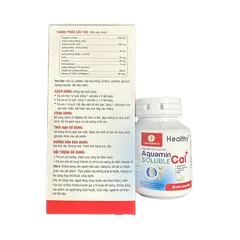 Viên Uống Aquamin Soluble Cal+ Bổ Sung Canxi và Vitamin D3 - Giúp Xương Răng Chắc Khỏe, Phát Triển Chiều Cao - 60 Viên Nang Mềm