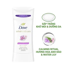 Lăn khử mùi nữ Dove Advance Waterlily & Sakura Blossom Hương Hoa Anh Đào Và Waterlily dạng sáp dưỡng ẩm không ố vàng