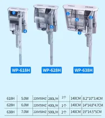 Máy Lọc Thác Mini SOBO WP-618H 628H 638H - Thiết Bị Tăng Chất Lượng Nước Bể Cá, Tiết Kiệm Điện và Tạo Hiệu Ứng Thác Nước