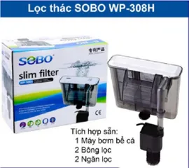 Máy Lọc Thác Sobo WP-308H/408H/508H - Lọc Treo Hồ Cá Cảnh Mini, Hệ Thống Lọc Cao Cấp, Tiết Kiệm Điện 220V-240V