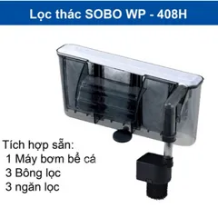 Máy Lọc Thác Sobo WP-308H/408H/508H - Lọc Treo Hồ Cá Cảnh Mini, Hệ Thống Lọc Cao Cấp, Tiết Kiệm Điện 220V-240V