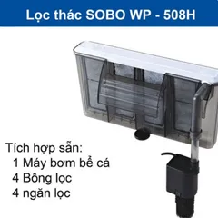 Máy Lọc Thác Sobo WP-308H/408H/508H - Lọc Treo Hồ Cá Cảnh Mini, Hệ Thống Lọc Cao Cấp, Tiết Kiệm Điện 220V-240V
