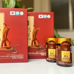 Cao Hồng Sâm Đông Trùng Hạ Thảo Hàn Quốc 365 - Tăng Cường Sức Khỏe, Cải Thiện Miễn Dịch, Giảm Stress - Hộp 2 Lọ 240g
