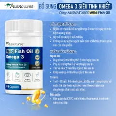 Dầu Cá Omega 3 1000mg AusNatures - Hỗ Trợ Tim, Trí Não, Thị Lực - Viên Uống Tự Nhiên, 110 Viên Giảm Viêm Khớp