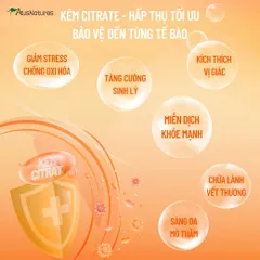 Viên Uống Kẽm & Vitamin C AusNatures Super Immune - Hỗ Trợ Đề Kháng, Giảm Mụn, Đẹp Da - 60 Viên (60 Ngày)