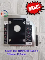 Caddy Bay HDD SSD SATA 3 9.5mm, 12.7mm - Khay Ổ Cứng Laptop Nhôm Chất Lượng Cao, Mở Rộng Dung Lượng Lưu Trữ