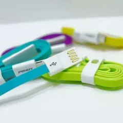 Cáp sạc Pisen Micro USB dây dẹt siêu bền chống đứt - Dài 800mm cho điện thoại, máy tính bảng Android, nhiều màu sắc đẹp mắt