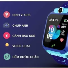 Đồng Hồ Thông Minh Trẻ Em Q12 - Nghe Gọi 2 Chiều, Nhắn Tin, Định Vị LBS, Chống Nước IP67, Tính Năng SOS Khẩn Cấp Cho Trẻ Em
