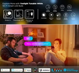 Bóng Đèn LED Thông Minh Xiaomi Yeelight W3 E26/E27 - Điều Khiển Qua App, Đèn RGB 16 Triệu Màu, Thích Hợp Phòng Ngủ và Không Gian Thư Giãn