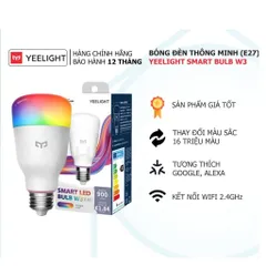 Bóng Đèn LED Thông Minh Xiaomi Yeelight W3 E26/E27 - Điều Khiển Qua App, Đèn RGB 16 Triệu Màu, Thích Hợp Phòng Ngủ và Không Gian Thư Giãn