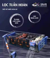 Lọc Tràn Trên Kèm Bơm BAOYU G30/G50 - Thiết Bị Lọc Nước Hồ Cá Cảnh Hiệu Quả, Dễ Dàng Sử Dụng, Thích Hợp Cho Bể Nhỏ