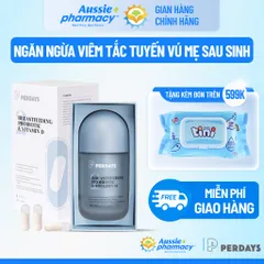 Viên Uống PERDAYS Breastfeeding Probiotic & Vitamin D - Hỗ Trợ Tiêu Hóa và Miễn Dịch Cho Mẹ Bầu và Sau Sinh