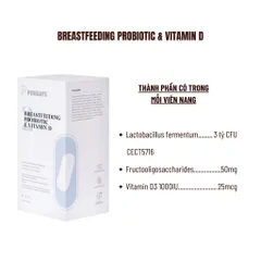 Viên Uống PERDAYS Breastfeeding Probiotic & Vitamin D - Hỗ Trợ Tiêu Hóa và Miễn Dịch Cho Mẹ Bầu và Sau Sinh