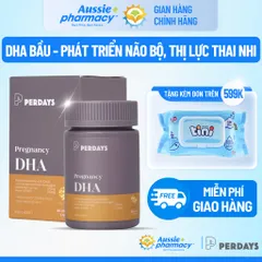 Viên Uống PERDAYS Pregnancy DHA - Bổ Sung DHA Từ Vi Tảo Tự Nhiên Cho Mẹ Bầu và Thai Nhi, Hỗ Trợ Phát Triển Não Bộ và Thị Giác