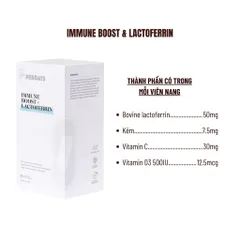 Viên Uống PERDAYS Immune Boost & Lactoferrin - Tăng Cường Đề Kháng Cho Mẹ Bầu, Hỗ Trợ Hệ Miễn Dịch - Lọ 60 Viên