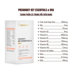 Vitamin Tổng Hợp Cho Mẹ Bầu PERDAYS - Bổ Sung DHA, Axit Folic và 12 Vitamin Thiết Yếu Hỗ Trợ Thai Nhi Khỏe Mạnh
