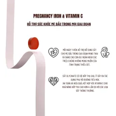 Viên Uống Sắt PERDAYS Pregnancy Iron - Bổ Sung Sắt & Vitamin C Cho Mẹ Bầu, Ngăn Ngừa Thiếu Máu, Tăng Cường Miễn Dịch - Lọ 30 Viên