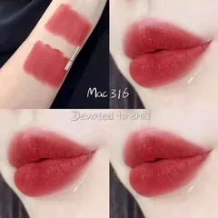 Son Lì MAC Powder Kiss Lipstick Màu Devoted To Chili + Dubonnet Buzz