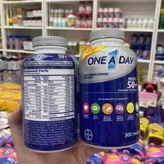 One A Day Vitamin Tổng Hợp Nam Giới 50+ - 200 Viên - Hỗ Trợ Sức Khỏe Tim Mạch, Não Bộ, Xương, Miễn Dịch