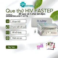 Combo 20 Que Test Nhanh HIV Fastep - Bộ Sản Phẩm Xét Nghiệm Tại Nhà với 20 Kim Chích Máu và Dung Dịch Đệm Tiện Lợi